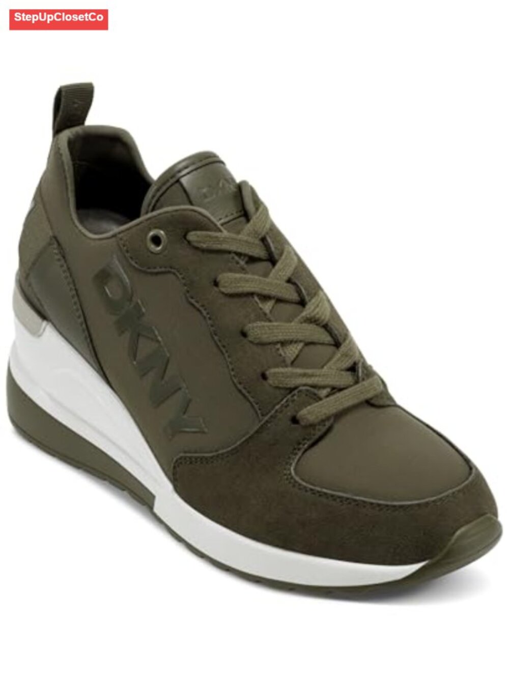 Women's Lace-Up Wedge Sneakers Lightweight Slip-On Fashion Shoes